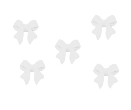 3D Pink & White Nail Art Bows