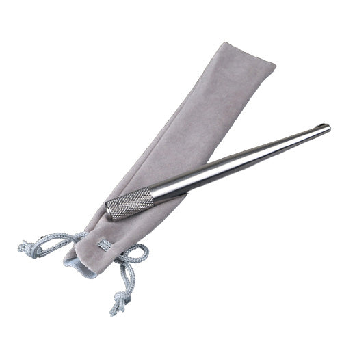 Autoclavable Microblading Pen (hand tool) in stainless steel with cloth storage pouch