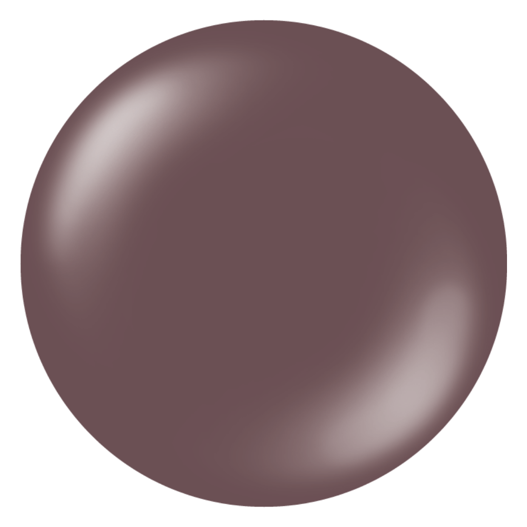 A smooth, glossy Supernail Nail Gel circular color swatch in a muted dusty mauve-brown shade, centered on a plain white background.