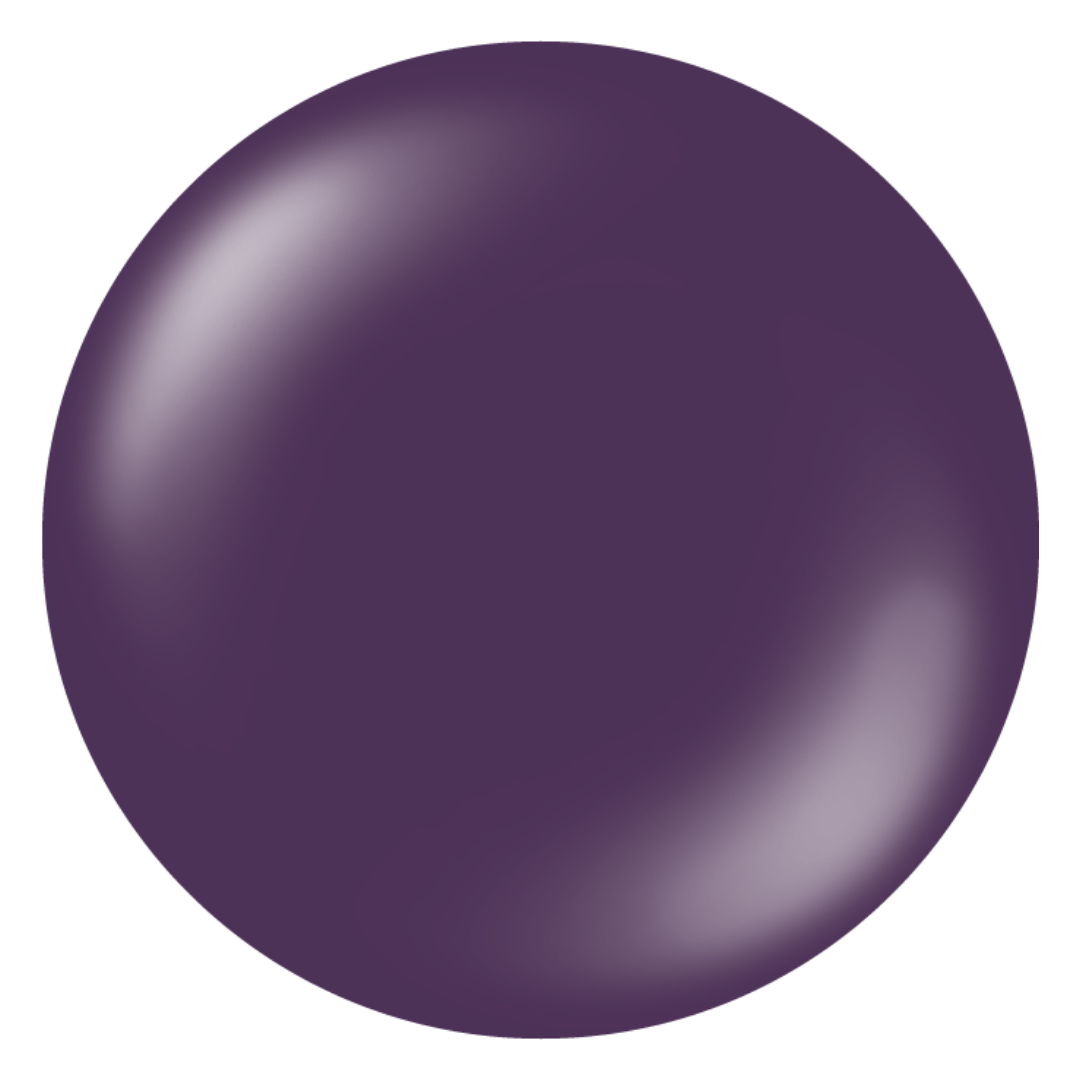 A glossy, dark purple circular Supernail Nail Gel color swatch on a solid white background.