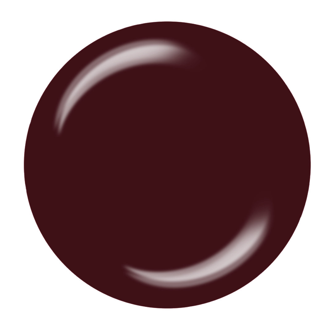 A glossy, deep burgundy circular Supernail Nail Gel color swatch on a solid white background.