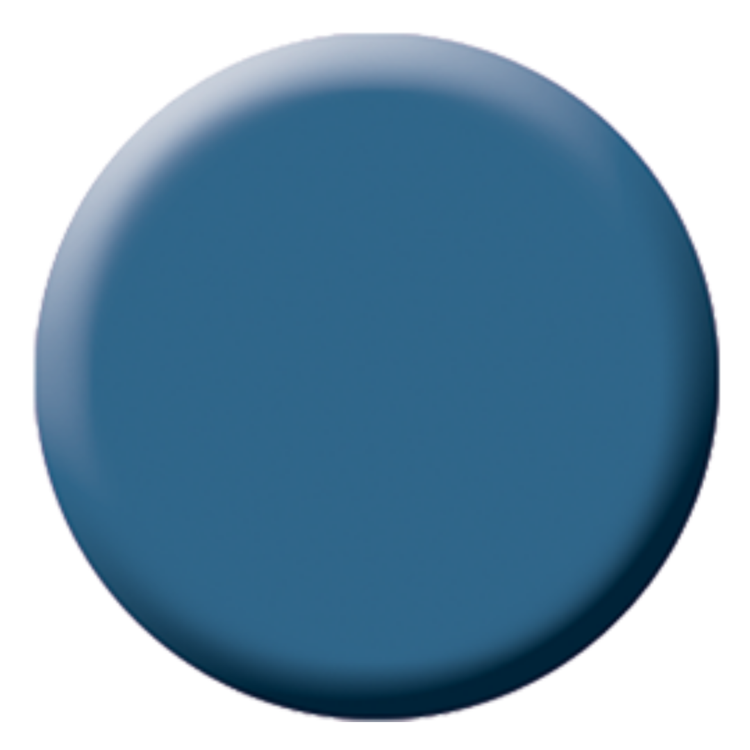 A circular Supernail acrylic powder color swatch showing a solid medium blue shade on a plain white background.