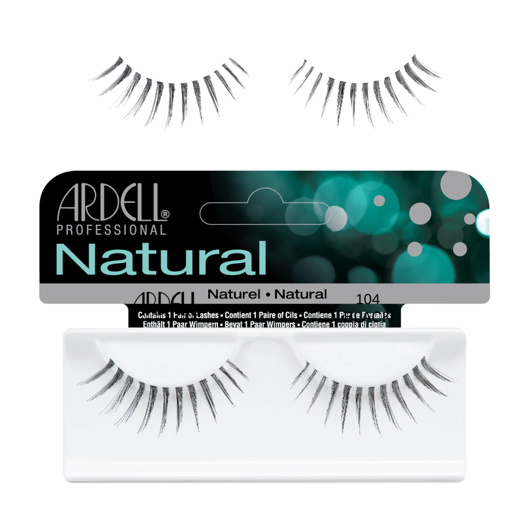Ardell Professional Natural false strip eyelashes shown with the retail packaging and a pair of lashes above the box on a white background.