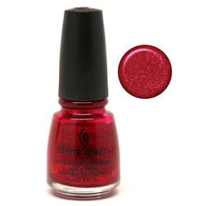 China Glaze Nail Varnish 14ml - Burgundy & Red Glitter