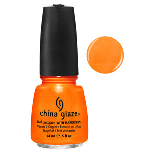 China Glaze Nail Varnish 14ml - Orange Shimmer & Glitter