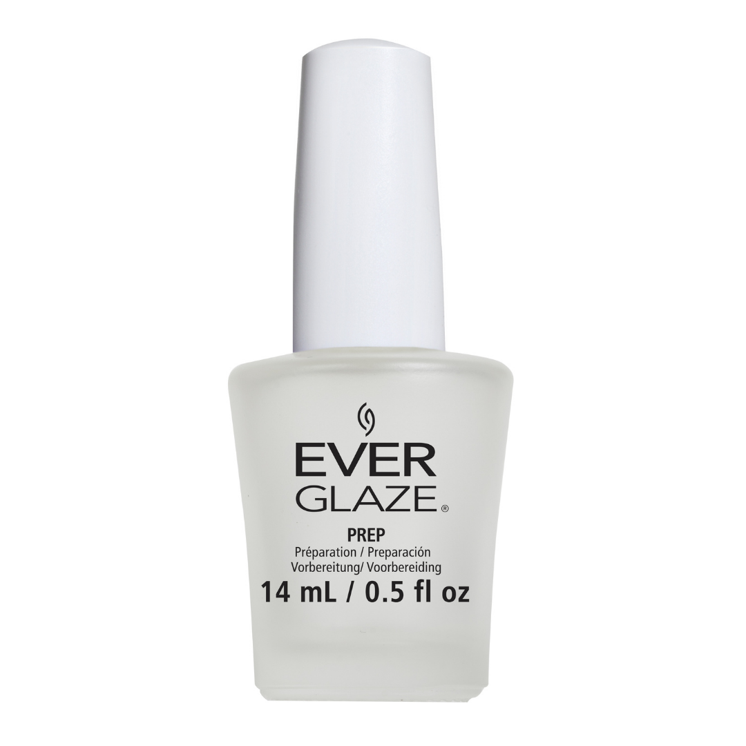 Everglaze Pre-Nail Prep Base coat 14ml in clear glass bottle with with cap