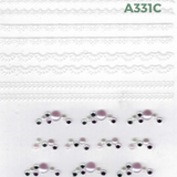 Nail Art Stickers - Gems, Jewelry, Lace