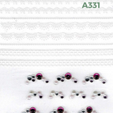 Nail Art Stickers - Gems, Jewelry, Lace