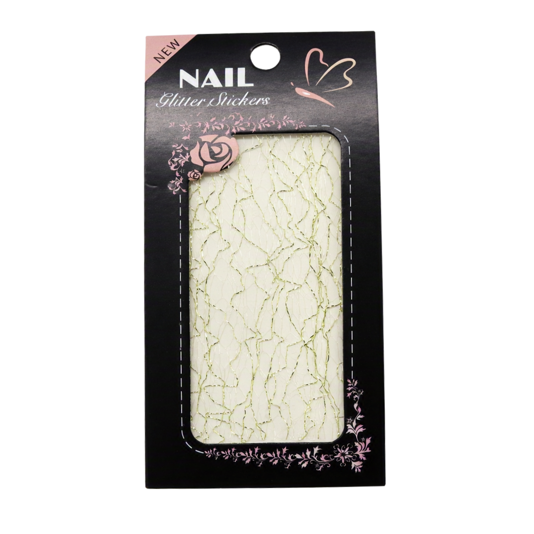Gold Nail Art Mesh in black packaging on a white background