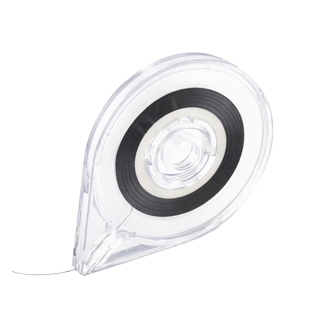 Clear plastic nail art Striping Tape dispenser on white background