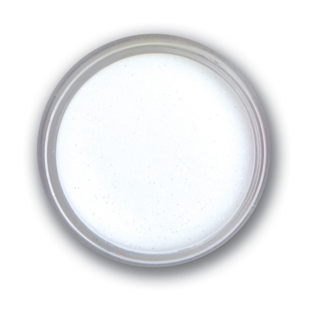 A round clear plastic jar filled with a white Supernail acrylic powder, shown from a top-down view on a white background.