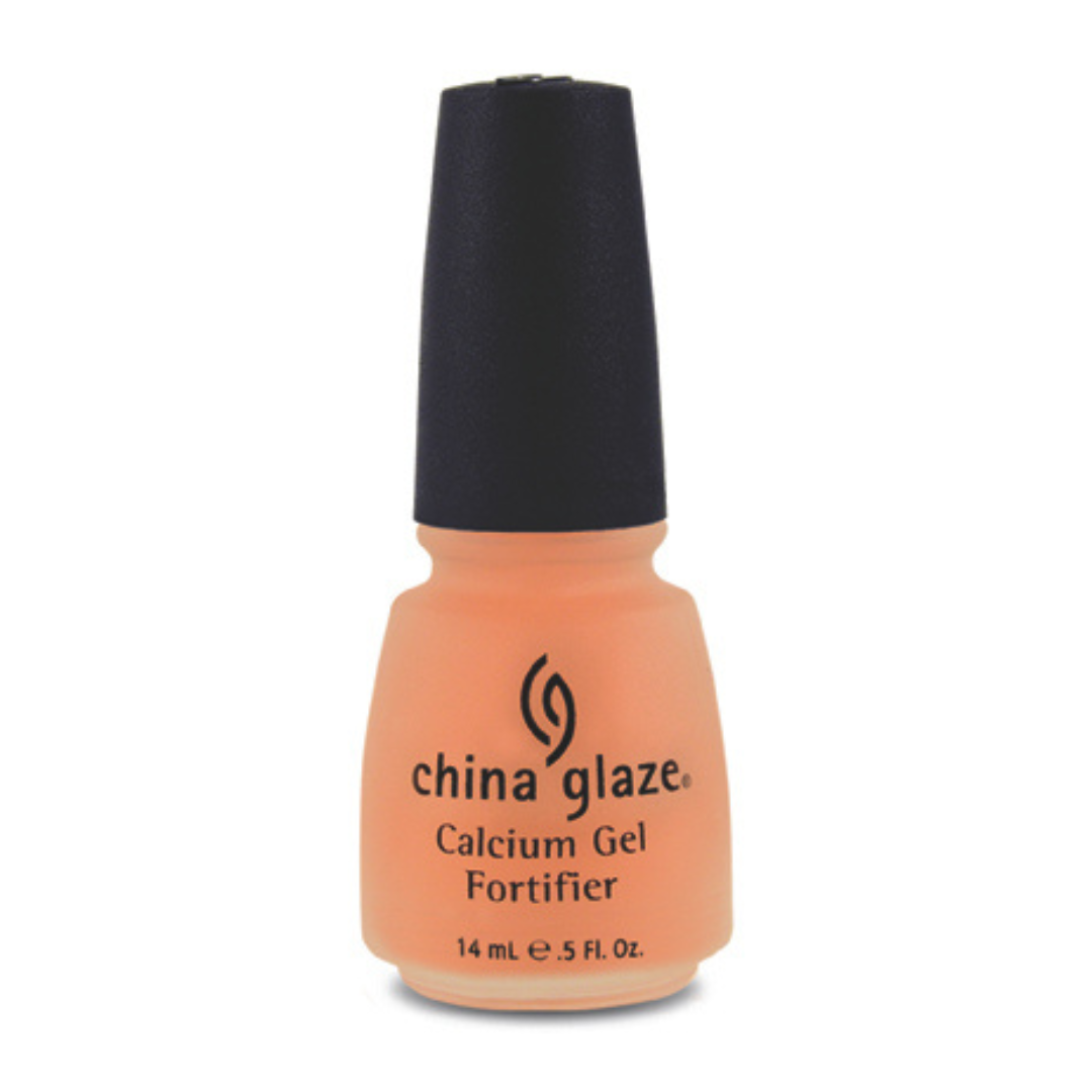 China Glaze Calcium Gel Fortifier nail hardener repair bottle on a white background