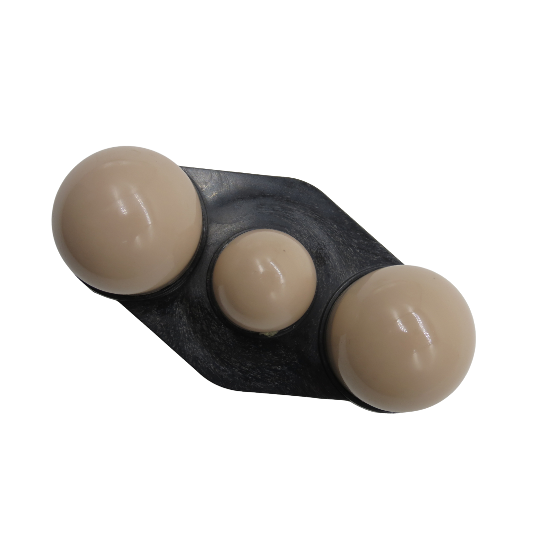 Body massager applicator with 3 knobs