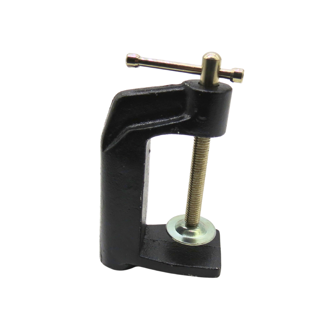 Black Table mount bracket for magnifying lamp