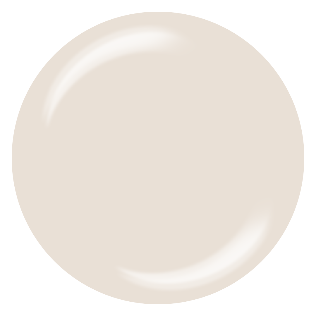 A glossy, circular Supernail Nail Gel color swatch showing a warm off-white or cream shade with soft highlights.