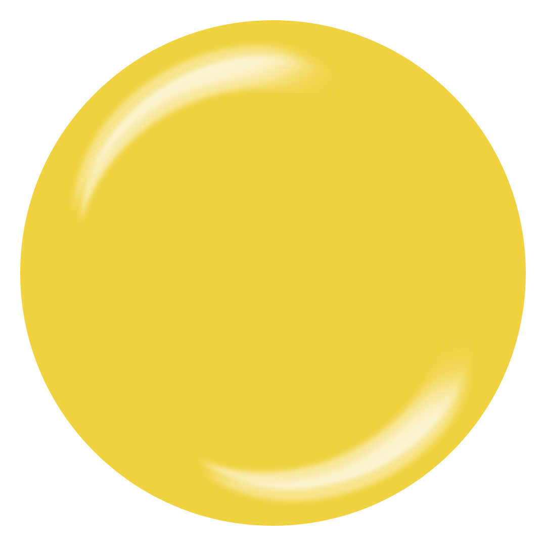 A glossy yellow circular Supernail Nail Gel color swatch on a plain white background.