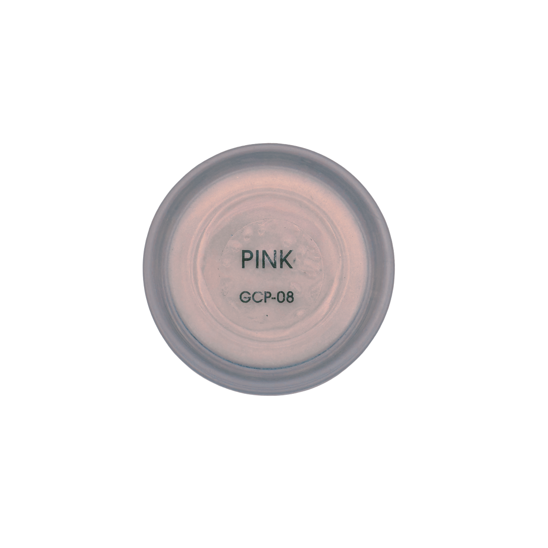 Acrylic Pink nail powder with 'PINK' and 'GCP-08' text on a white background