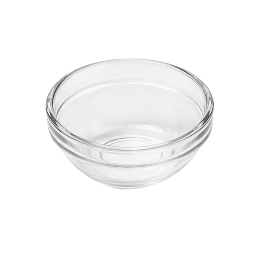 Round clear glass tinting bowl