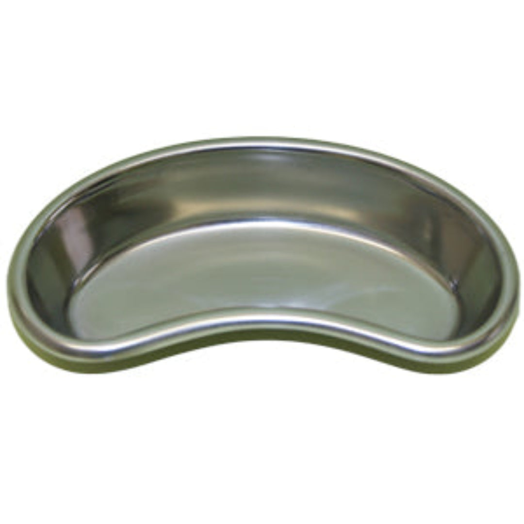 I052F-25cm long Stainless-Steel Kidney Bowl for tool Sterilization | Stainless Steel kidney shaped bowl on a white background