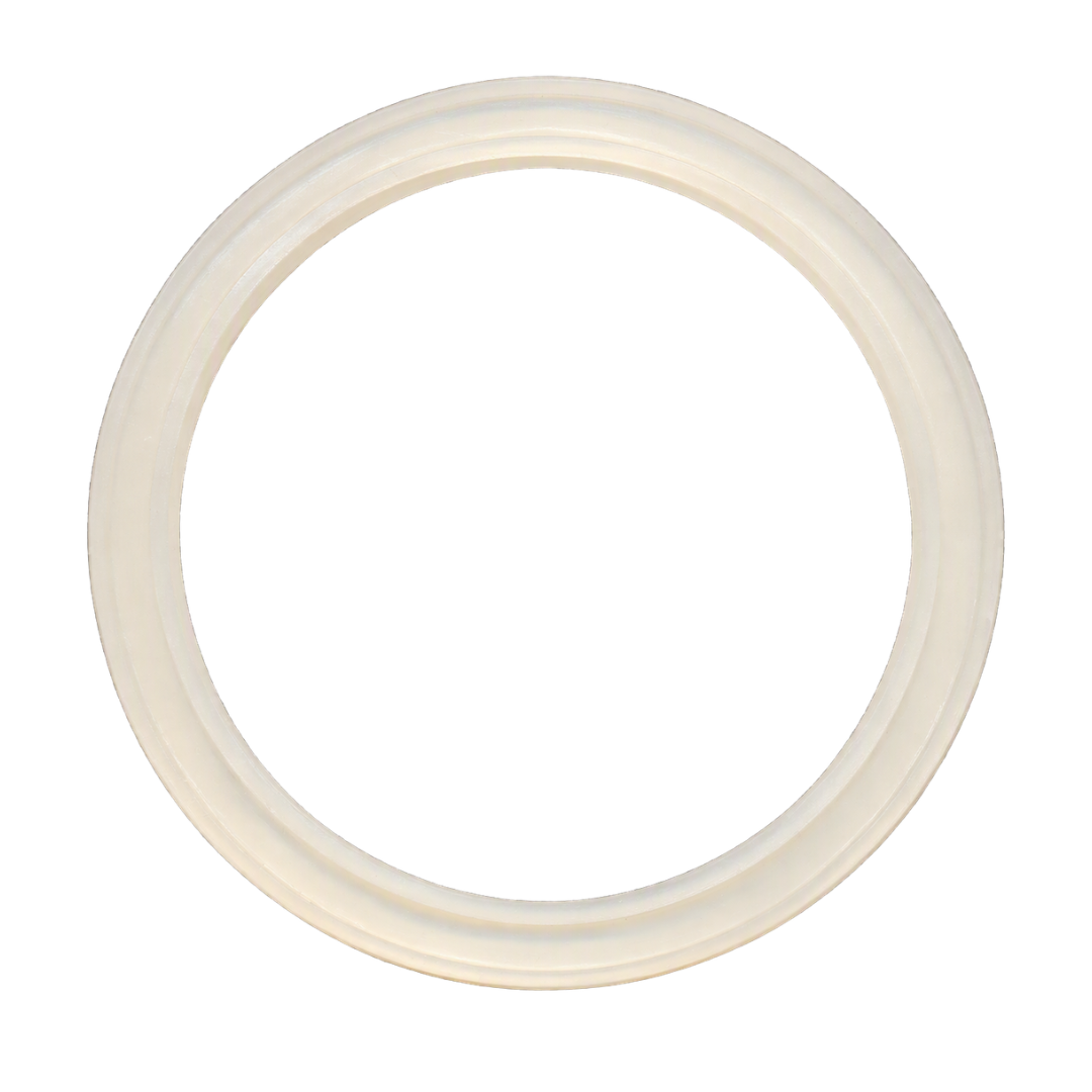 A translucent off-white rubber seal for facial steamer shown on a plain white background.