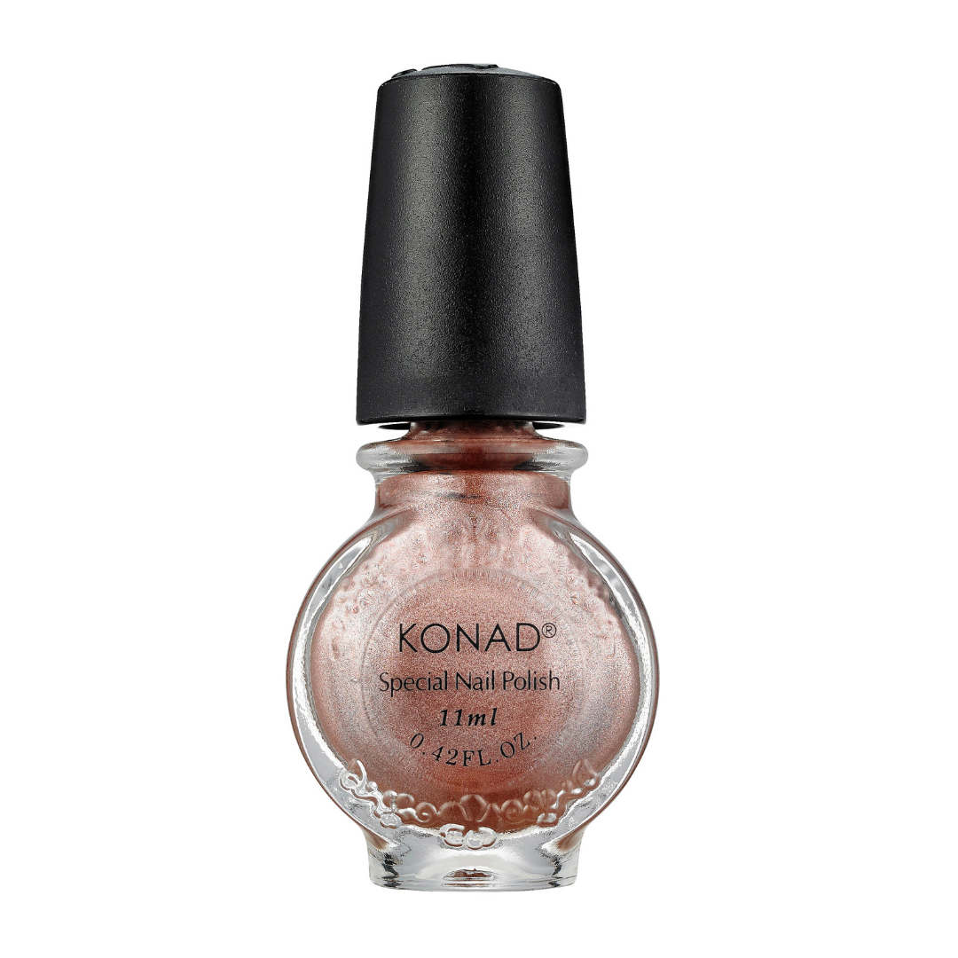 KONAD nail art stamping Polish on a white background