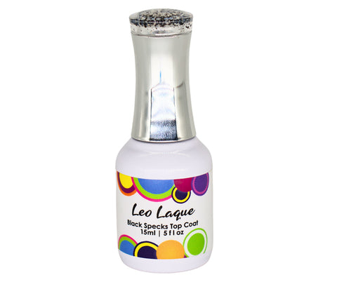Black Specks Top Coat Gel Leo Laque 15ml