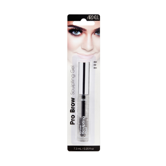 Abdel Pro Brow Sculpting Gel for eyebrows in its original retail packaging, featuring a black and silver pen-style pencil inside a clear plastic tube with a white and black cardboard backing.