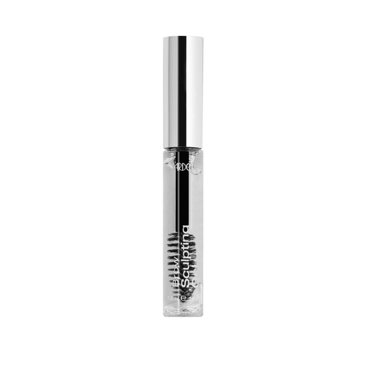 Ardell Brow Sculpting Gel in a tube with a reflective silver cap, containing a clear liquid with black printed text, shown against a plain white background.