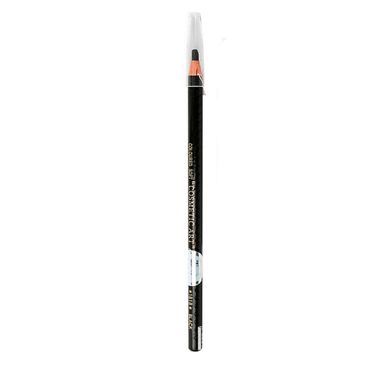 A single black cosmetic pencil with a clear cap, shown vertically on a plain white background. The brand name 'LUMIÈRE' is printed in gold on the barrel.