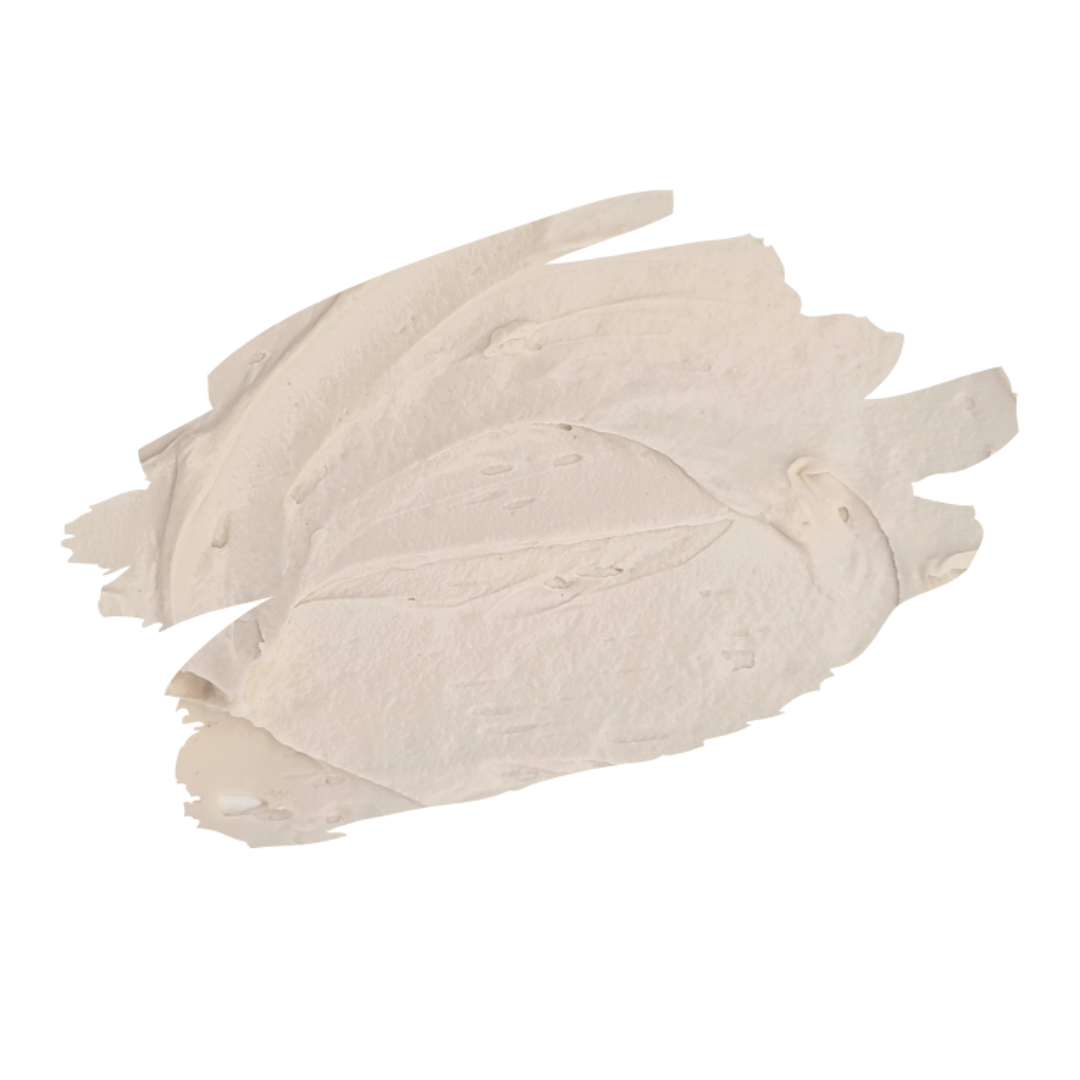 A product swatch of peppermint hand and foot cream mask, arranged on a solid white background.