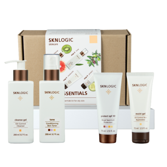 SKNKIT007 SKNLOGIC Oily Skin Care Kit | Skincare product set with SKNLOGIC branding on a white background