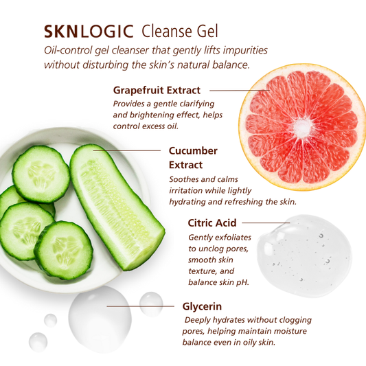 SKNLOGIC Cleanse Gel with Grapefruit Extract