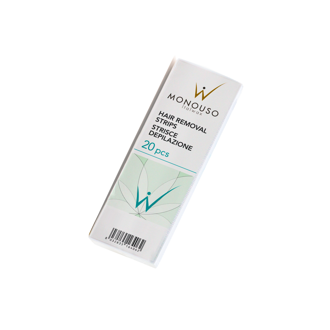 Italwax Professional Hair Removal Strips box containing 20 pieces, shown at an angle on a plain white background.