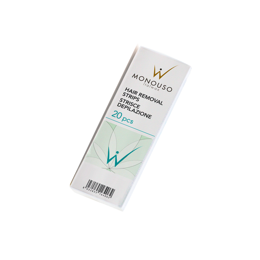Italwax Professional Hair Removal Strips box containing 20 pieces, shown at an angle on a plain white background.