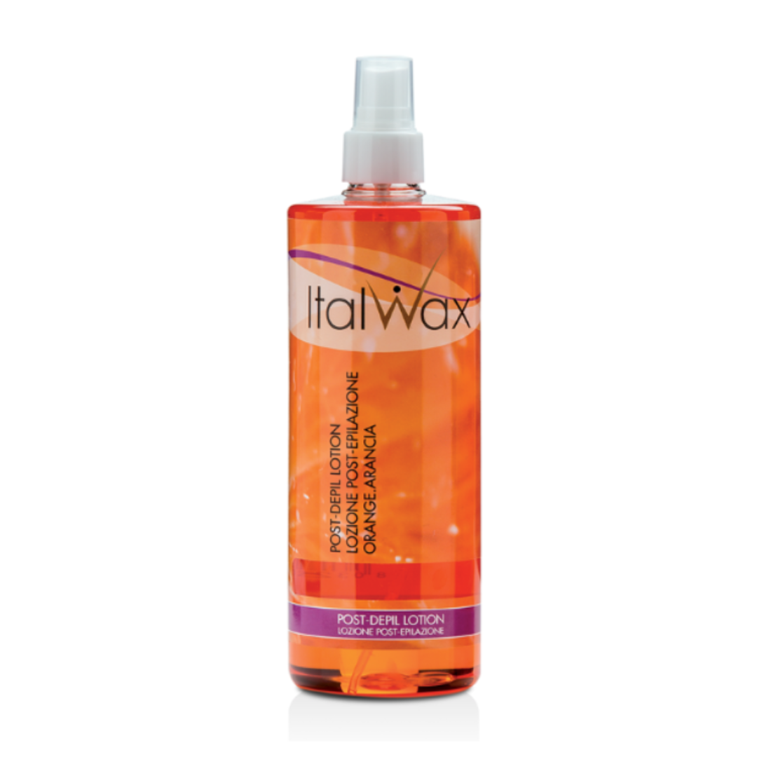 W403 Italwax Orange After Wax Cleansing Oil | A spray bottle of Italwax orange after wax cleaner with an orange label and Italwax branding