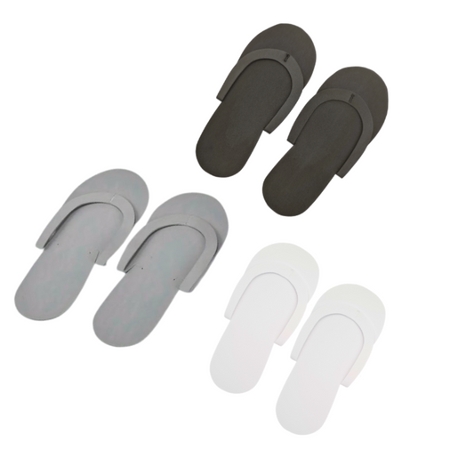 Z701A Black, Grey, White EVA Foam Slippers |Set of black, gray, and white door stoppers on a white background