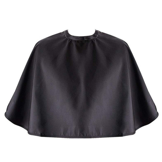 Z733 Black Reusable Makeup Bib | A black waterproof makeup bib with an adjustable hook and loop fastener neck closure.