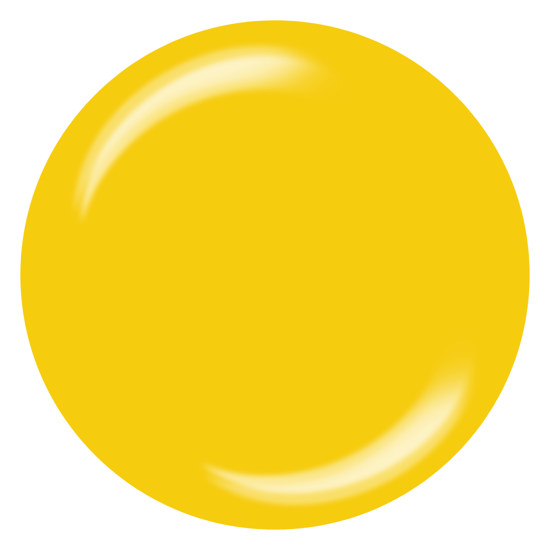 A glossy, smooth yellow Supernail Nail Gel circular swatch on a solid white background.