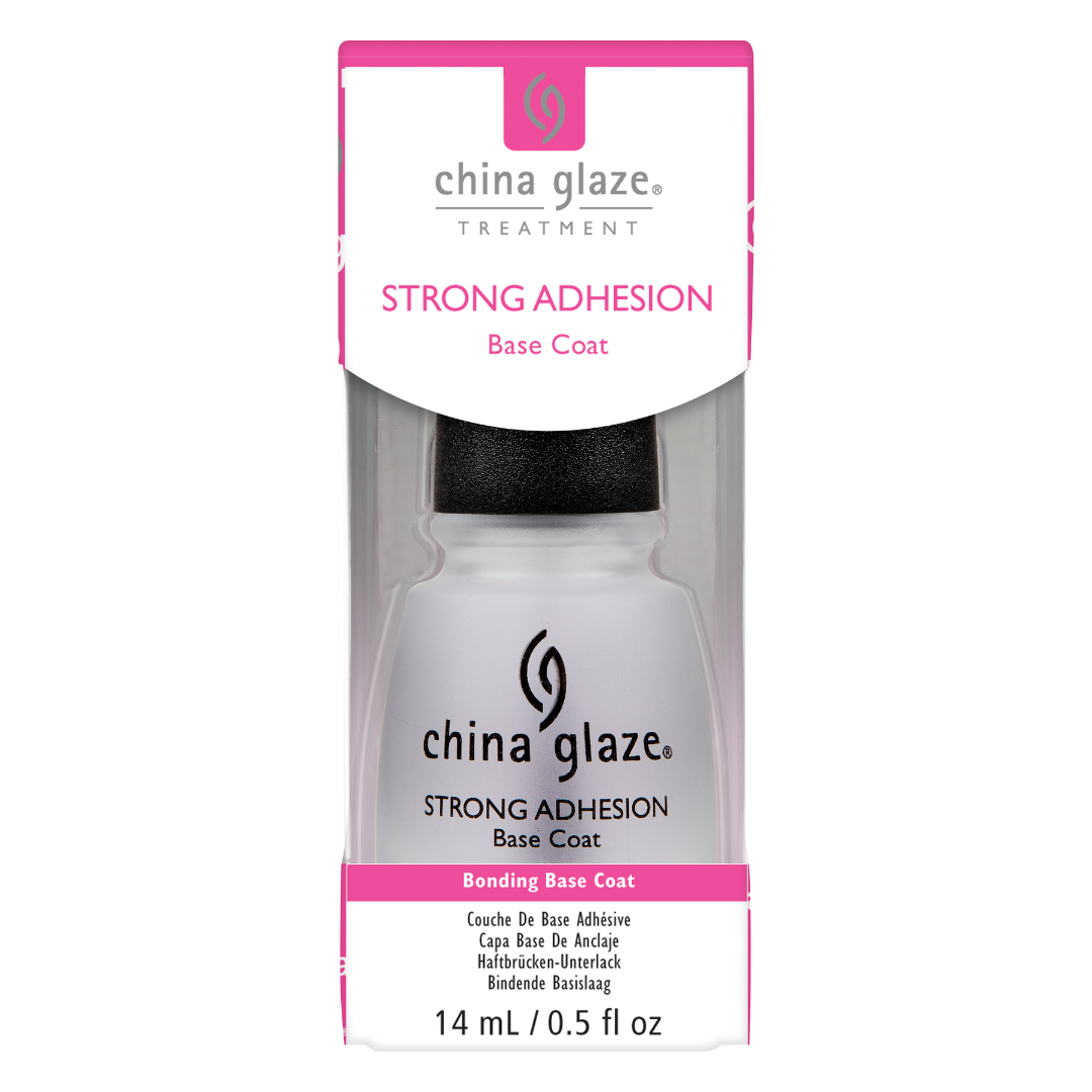 China Glaze Strong Adhesion base coat packaging on a white background