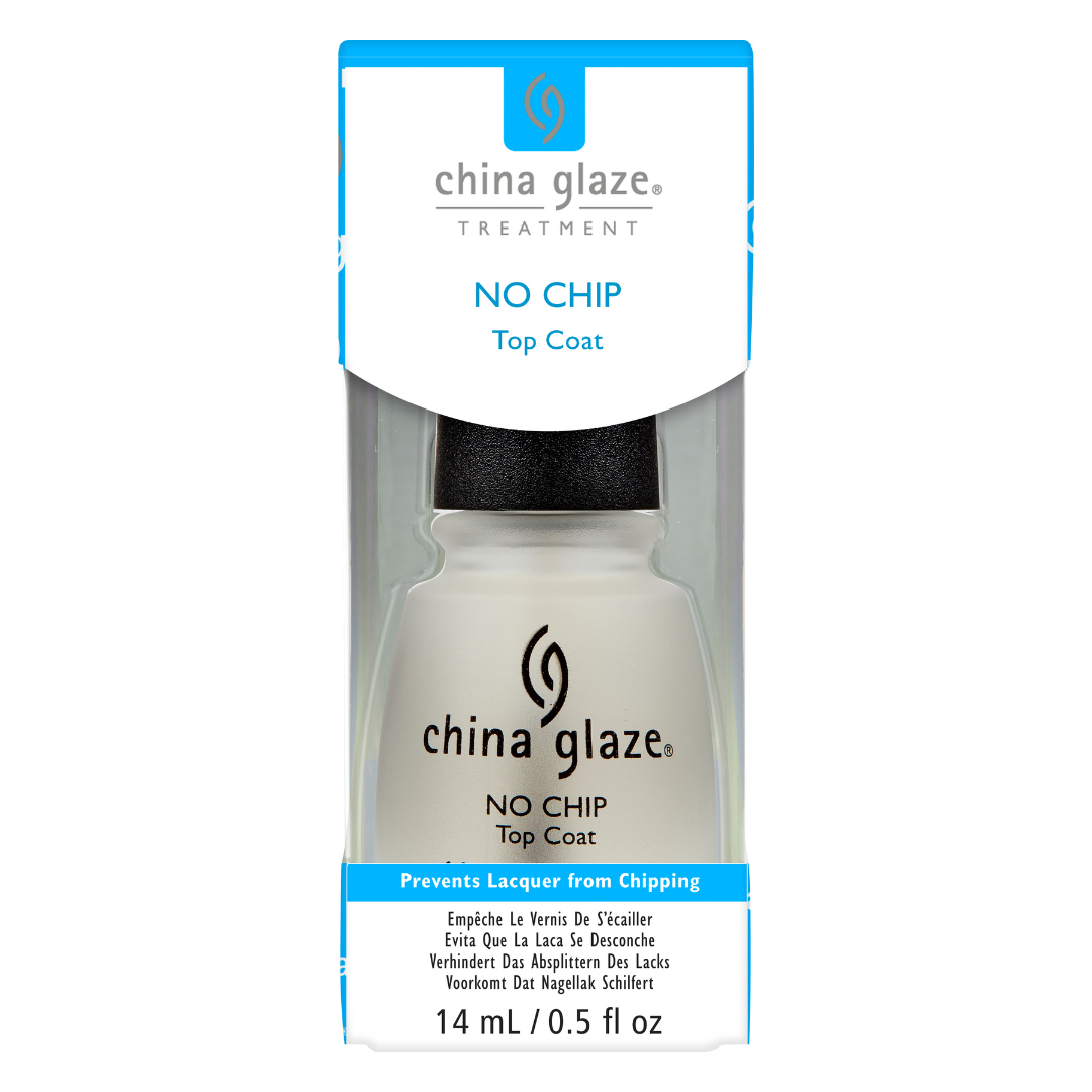China Glaze no chip top coat for nail polish with packaging on a white background