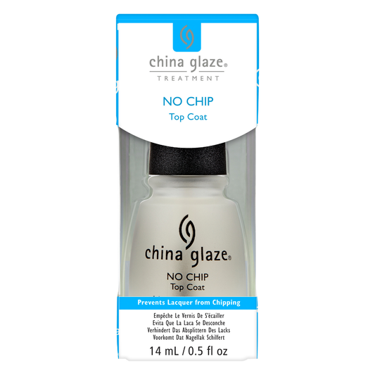 China Glaze no chip top coat for nail polish with packaging on a white background