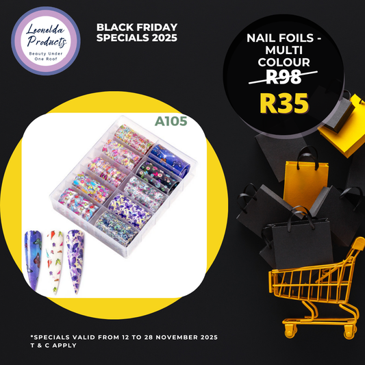 Nail Foils 10 x Rolls BLACK FRIDAY 2025