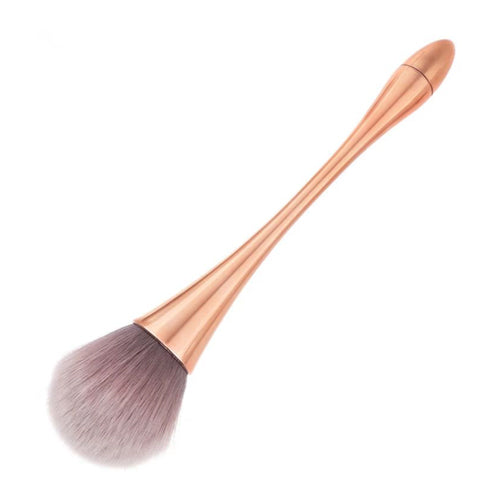 Gold Handle with Nylon Hair Brush can be used for Nail Dusting or applying powder to the face
