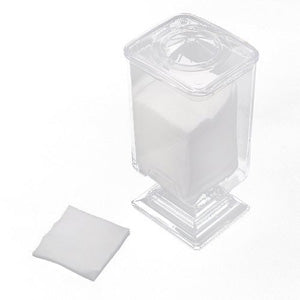 Leonelda Clear Plastic Square Nail Wipe Dispenser