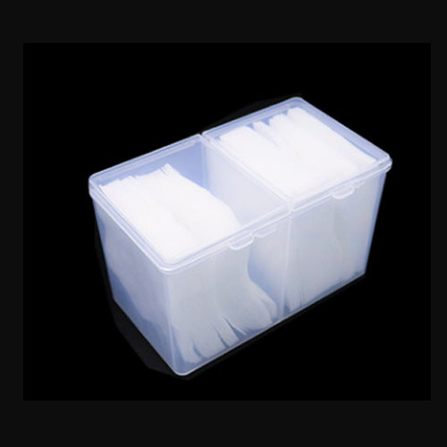 Plastic Nail Wipe 2 Part container to easily stores square nail wipes , cotton wool and many more. 