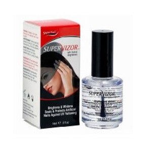 Supernail Supervizor Brightens and whitens while sealing and protecting artificial nails from UV yellowing