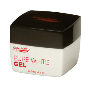 Supernail Pure White UV Buff Off Gel for a whiter than white gel for a crisp, clean smile line.