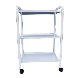 White Three Tier Small Metal Trolley