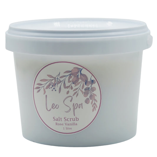 Rose Vanilla Jojoba Enriched Salt Scrub