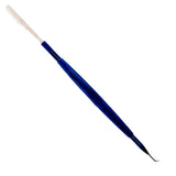Blue aluminium Lash Lift tool, one side brush one side curved tip